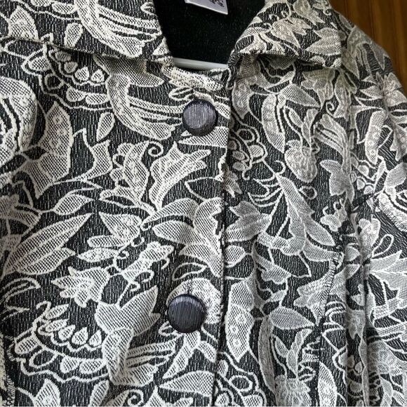 Parsley & Sage Black and White Buttoned Jacket Women Size Medium - Picture 3 of 8